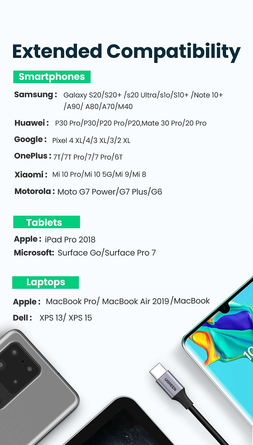 80154 Кабель UGREEN AV161 USB Type C - 3.5mm аудио, оплетка, алюминий, 0.1M